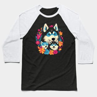 Alaskan Husky Mothers Day Baseball T-Shirt